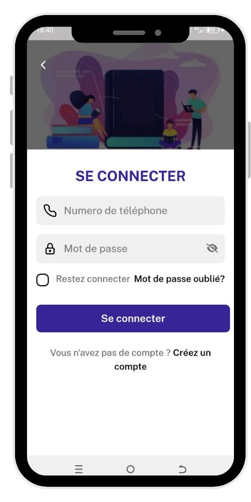 Mockup de l'app EFC Land